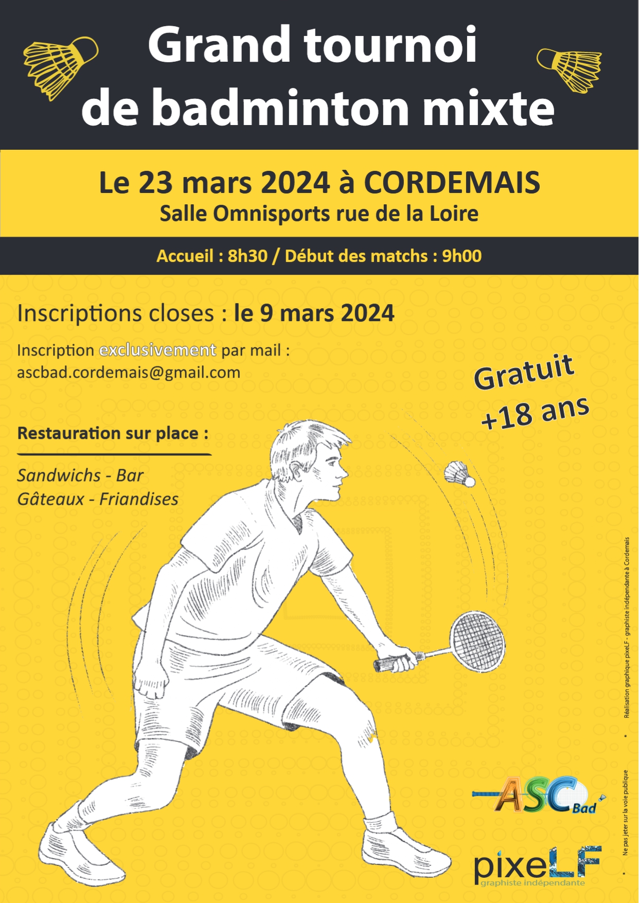 You are currently viewing Tournoi mixte – Badminton